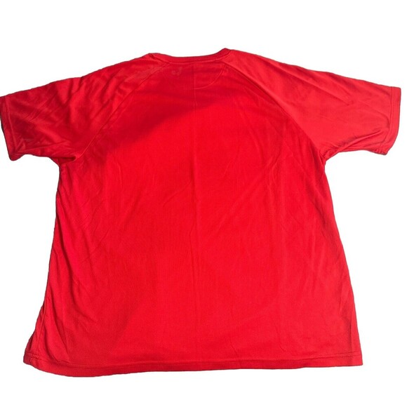 University of Kansas Men’s Red Short Sleeve JAY HAWK Polyester T Shirt Sz XXL - Picture 5 of 5